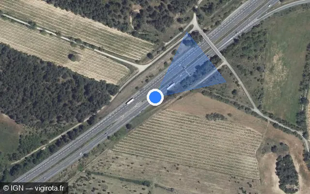 Vue satellite de l'emplacement du radar discriminant à Berriac