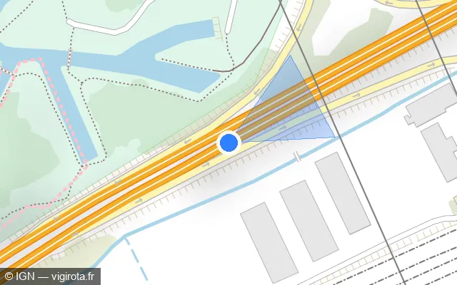 Vue plan de l'emplacement du radar discriminant à Grande-Synthe