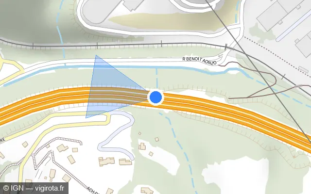 Vue plan de l'emplacement du radar discriminant à Saint-Laurent-du-Var