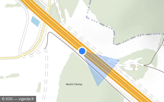 Vue plan de l'emplacement du radar discriminant à Bessey-en-Chaume