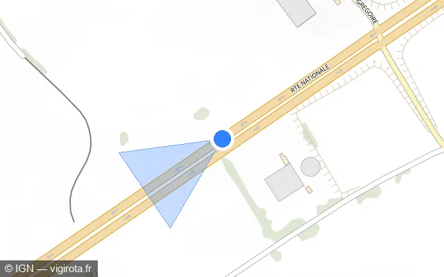 Vue plan de l'emplacement du radar discriminant à Servon