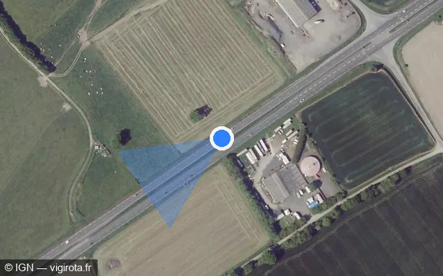 Vue satellite de l'emplacement du radar discriminant à Servon