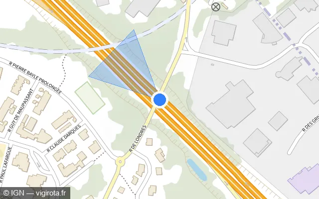 Vue plan de l'emplacement du radar discriminant à Loison-sous-Lens