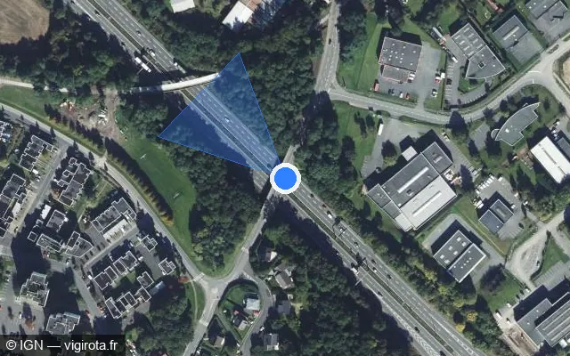 Vue satellite de l'emplacement du radar discriminant à Loison-sous-Lens