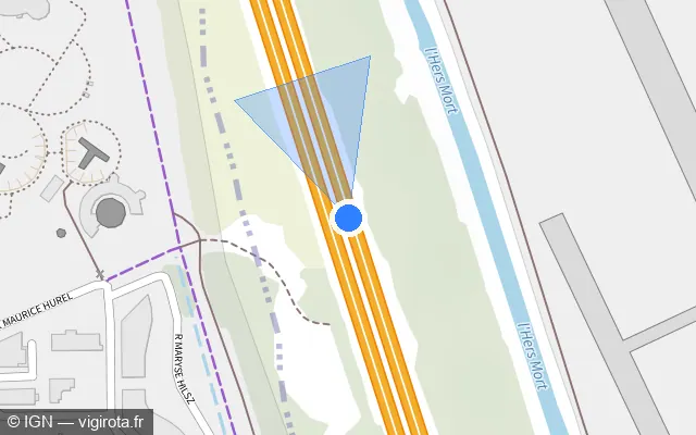 Vue plan de l'emplacement du radar discriminant à Balma