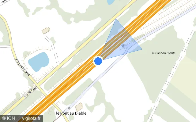 Vue plan de l'emplacement du radar discriminant à Gouvets