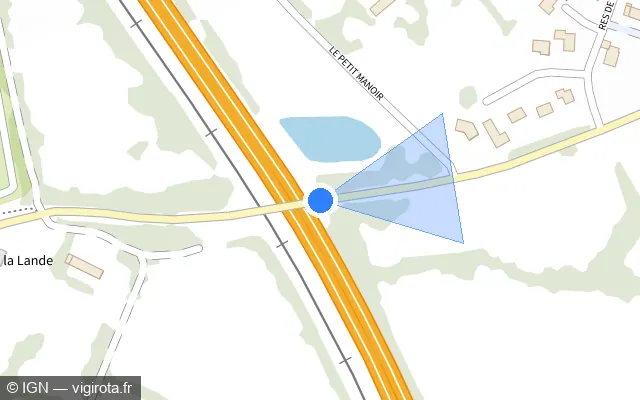 Vue plan de l'emplacement du radar discriminant à Le Val-Saint-Père