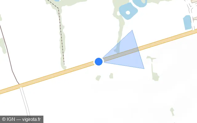 Vue plan de l'emplacement du radar discriminant à Javron-les-Chapelles