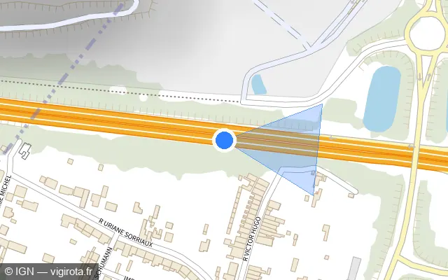Vue plan de l'emplacement du radar discriminant à Courcelles-lès-Lens