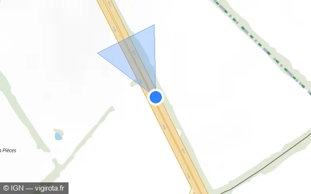 Vue plan de l'emplacement du radar discriminant à Fresville
