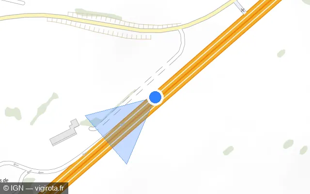 Vue plan de l'emplacement du radar discriminant à Nouhant