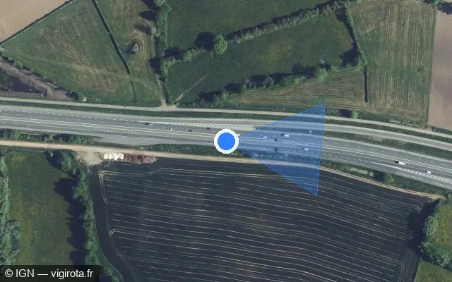 Vue satellite de l'emplacement du radar discriminant à La Longueville