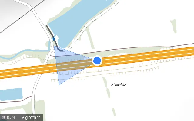 Vue plan de l'emplacement du radar discriminant à Héming