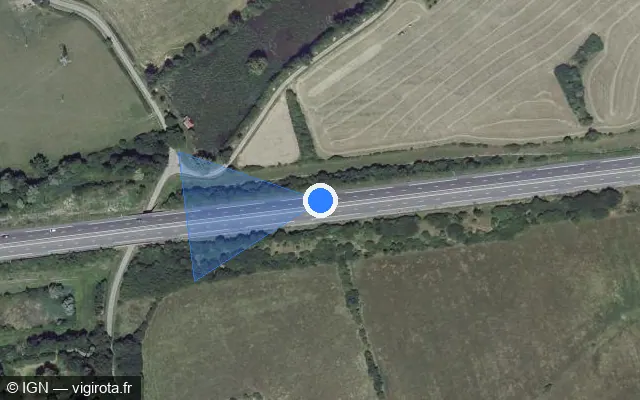 Vue satellite de l'emplacement du radar discriminant à Héming