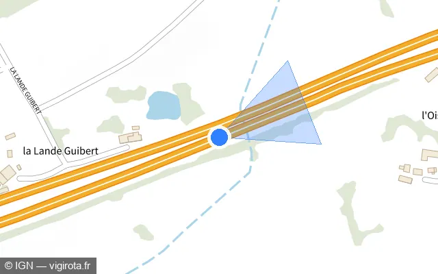 Vue plan de l'emplacement du radar discriminant à Saint-Thurial