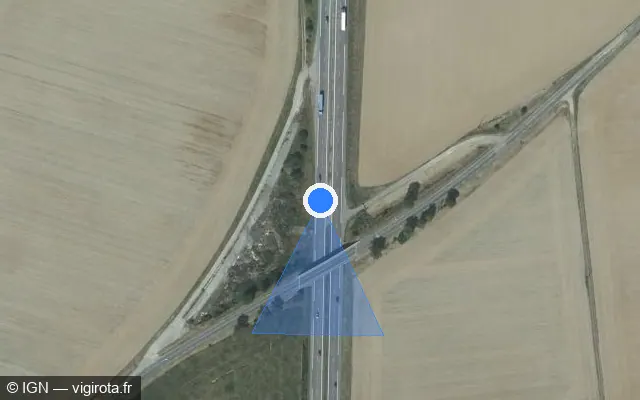 Vue satellite de l'emplacement du radar discriminant à Dardez