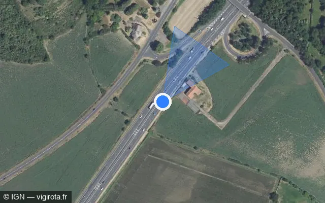 Vue satellite de l'emplacement du radar discriminant à Le Broc