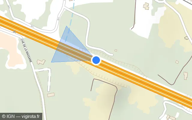 Vue plan de l'emplacement du radar discriminant à Argelès-sur-Mer