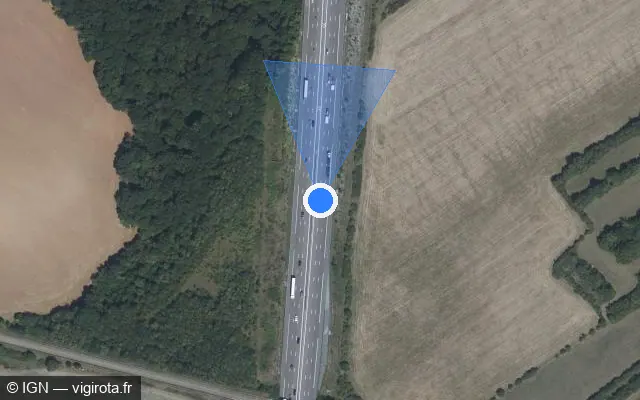 Vue satellite de l'emplacement du radar discriminant à Leuchey