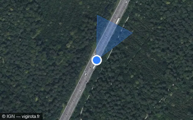 Vue satellite de l'emplacement du radar discriminant à Oissel-sur-Seine