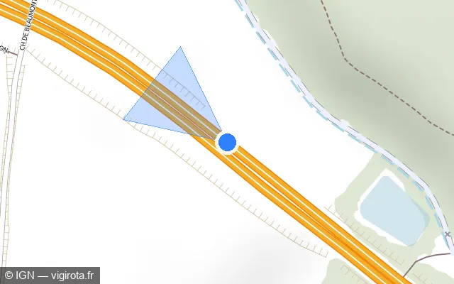 Vue plan de l'emplacement du radar discriminant à Villiers-Adam