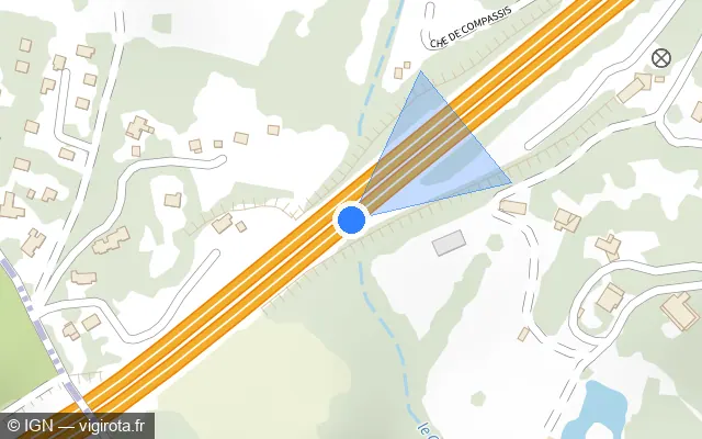 Vue plan de l'emplacement du radar discriminant à Puget-sur-Argens