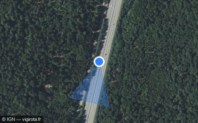 Vue satellite de l'emplacement du radar discriminant à Épinal