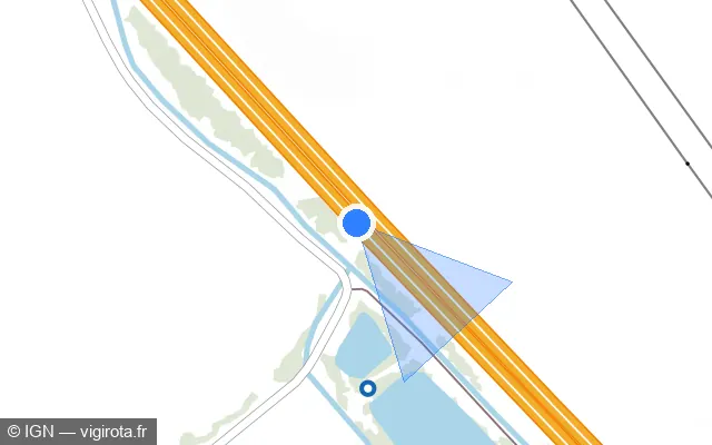 Vue plan de l'emplacement du radar discriminant à Marmagne