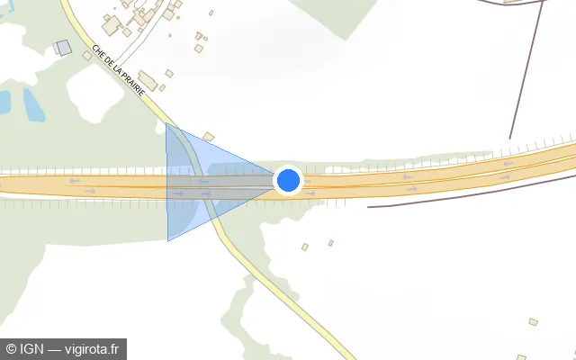 Vue plan de l'emplacement du radar discriminant à Saintes