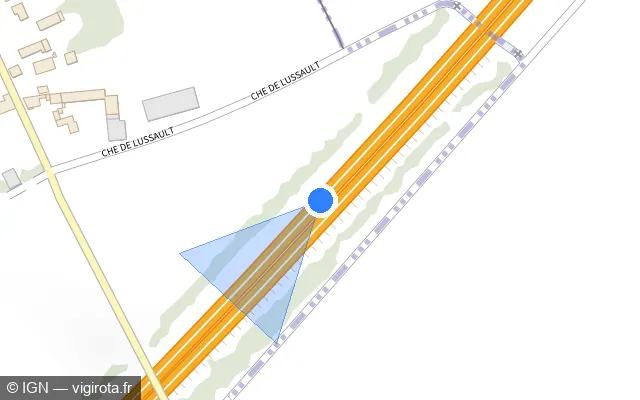 Vue plan de l'emplacement du radar discriminant à Lestiou