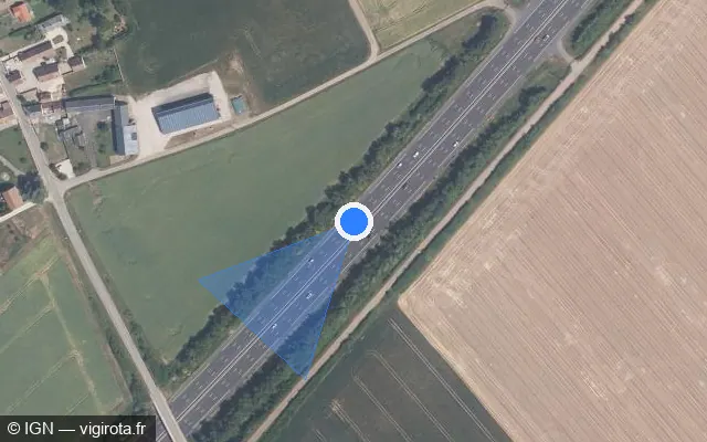 Vue satellite de l'emplacement du radar discriminant à Lestiou