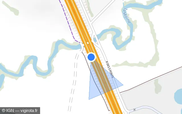 Vue plan de l'emplacement du radar discriminant à Cholet