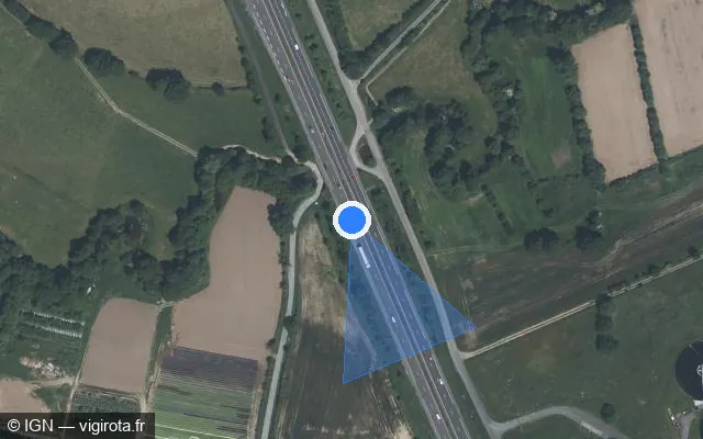 Vue satellite de l'emplacement du radar discriminant à Cholet