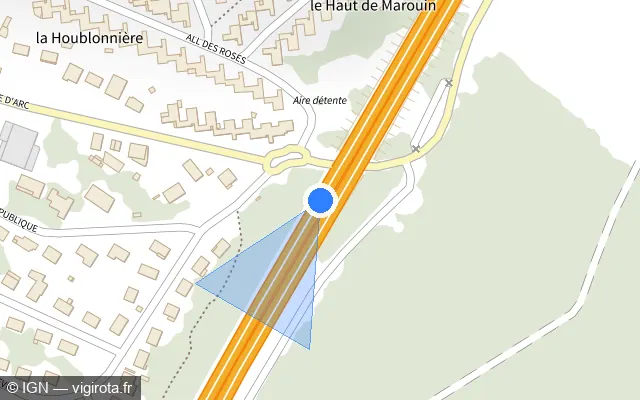 Vue plan de l'emplacement du radar discriminant à Dommartin-lès-Toul
