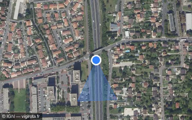 Vue satellite de l'emplacement du radar discriminant à Vigneux-sur-Seine