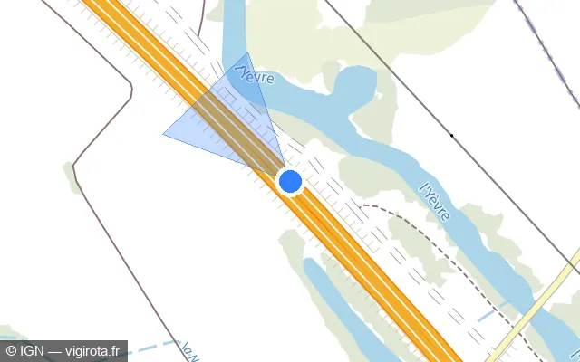 Vue plan de l'emplacement du radar discriminant à Foëcy