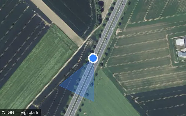 Vue satellite de l'emplacement du radar discriminant à Mathieu