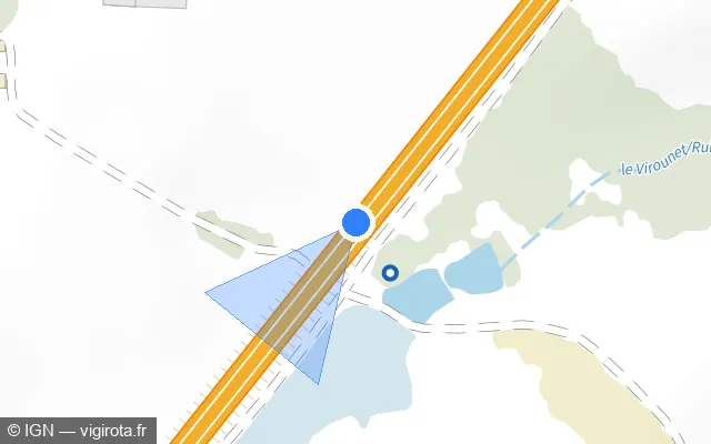 Vue plan de l'emplacement du radar discriminant à Vieillespesse