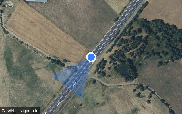 Vue satellite de l'emplacement du radar discriminant à Vieillespesse