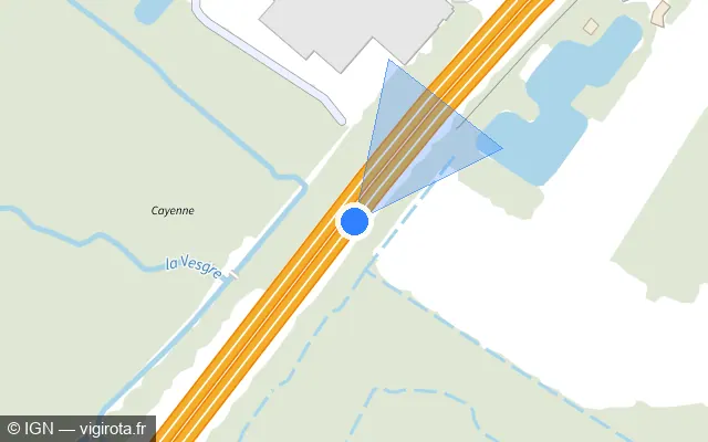 Vue plan de l'emplacement du radar discriminant à Maulette
