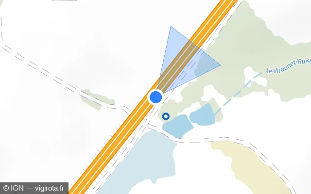 Vue plan de l'emplacement du radar discriminant à Vieillespesse