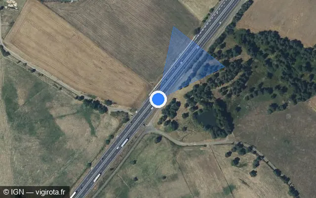 Vue satellite de l'emplacement du radar discriminant à Vieillespesse