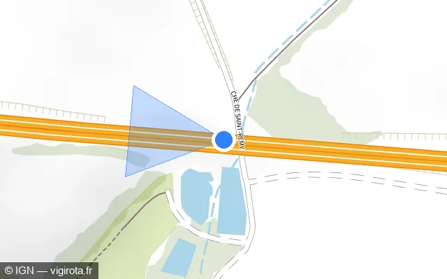 Vue plan de l'emplacement du radar discriminant à Campagne-lès-Hesdin