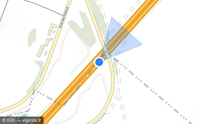 Vue plan de l'emplacement du radar discriminant à Saint-Inglevert