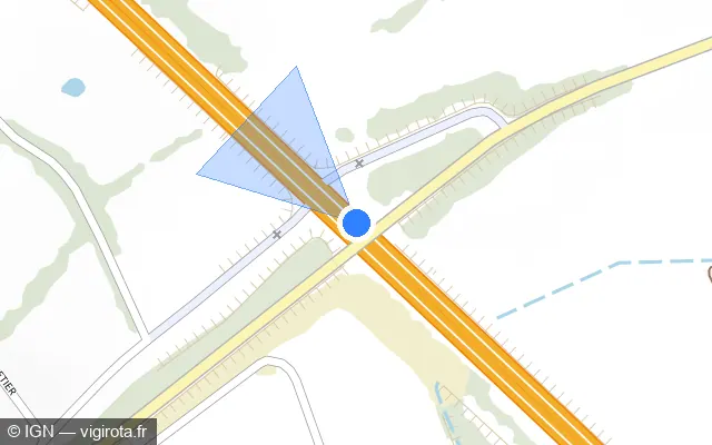 Vue plan de l'emplacement du radar discriminant à Le Bignon