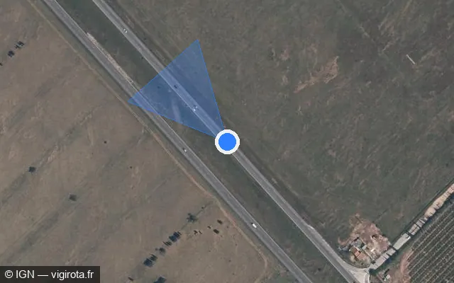 Vue satellite de l'emplacement du radar discriminant à Fos-sur-Mer