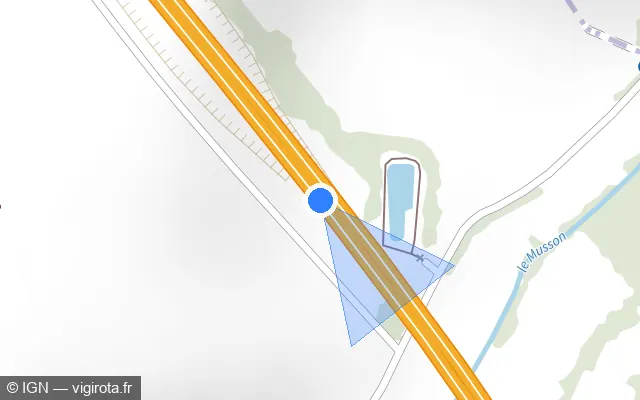 Vue plan de l'emplacement du radar discriminant à Saint-Gelais
