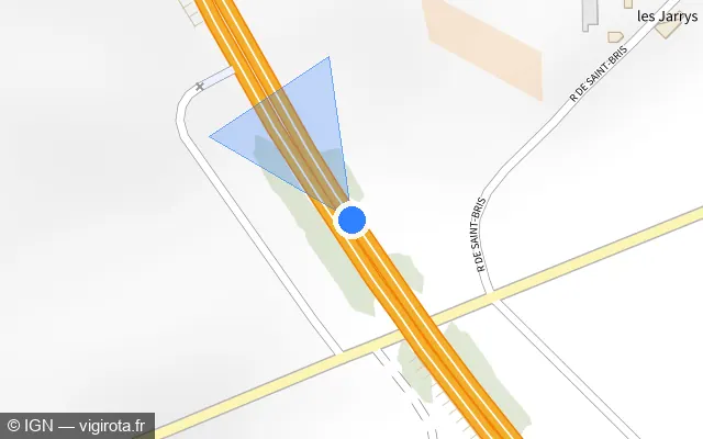 Vue plan de l'emplacement du radar discriminant à Saint-Cyr-les-Colons