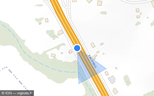 Vue plan de l'emplacement du radar discriminant à La Voivre