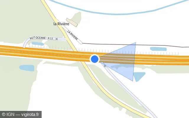 Vue plan de l'emplacement du radar discriminant à Saint-Bomer
